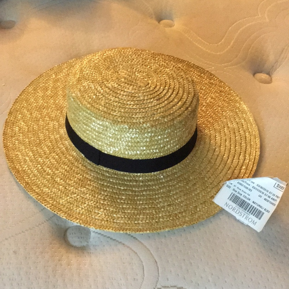 Straw boater hat